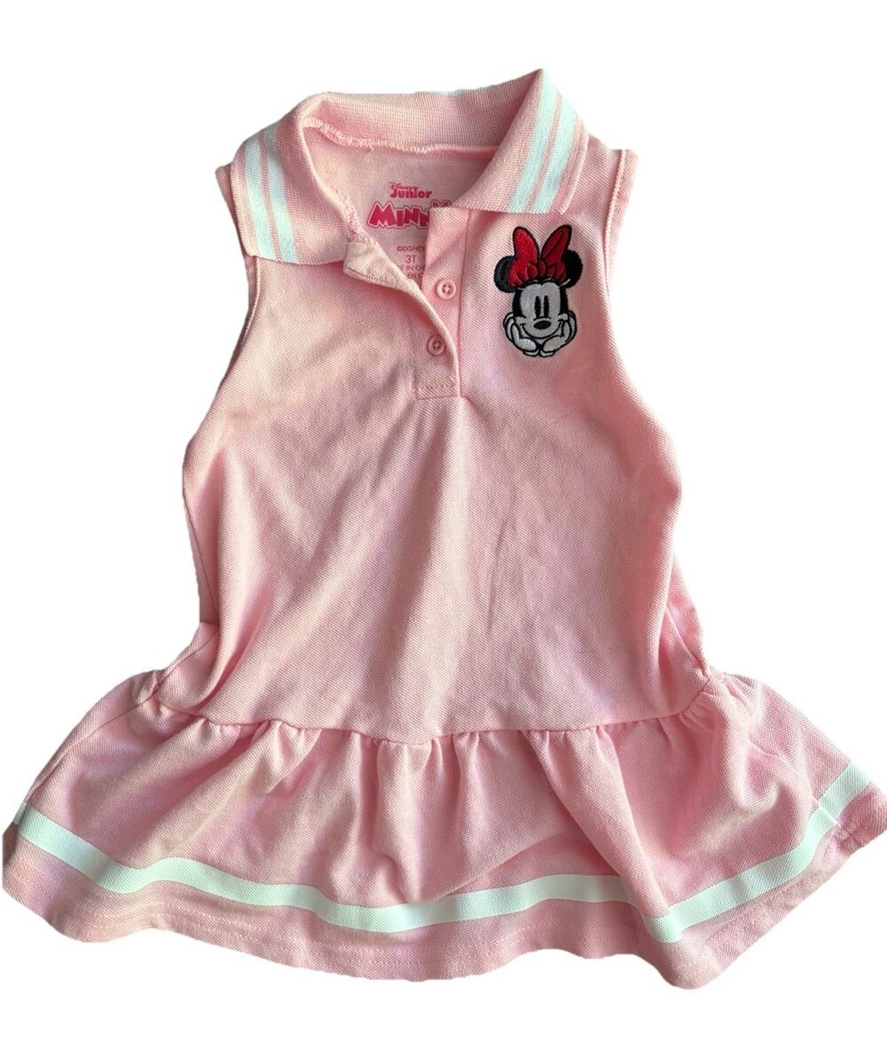 Disney Minnie Mouse Pink Fit and Flare Tennis Dress Girls Size 3T